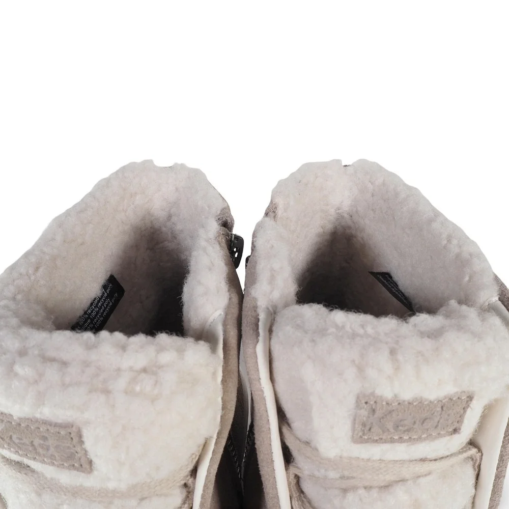 Keds Remi Mid Suede Sherpa Sneakers Womens 10 Taupe WH68101 Casual Mid Top Shoes